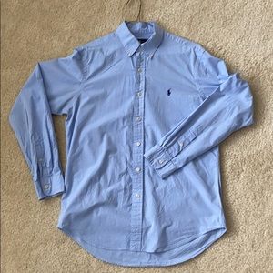 Blue small gingham Polo button down.